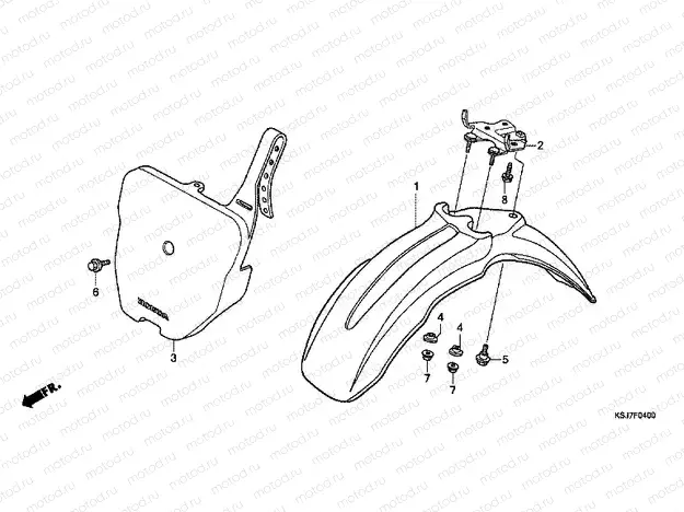 F-4 FRONT FENDER