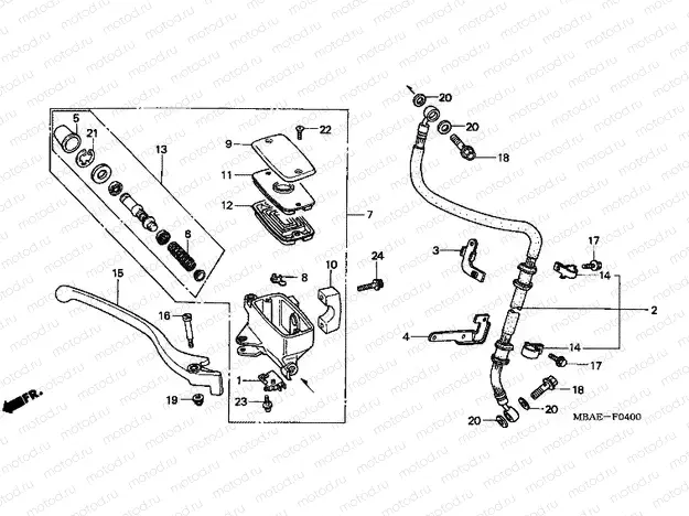 F-4 FRONT MASTER CYLINDER