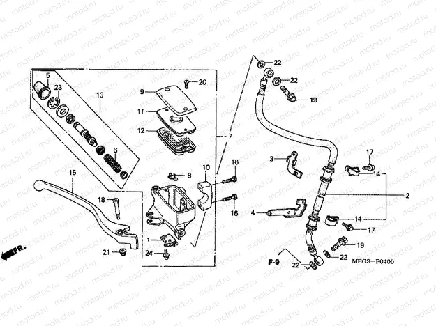 F-4 FRONT MASTER CYLINDER