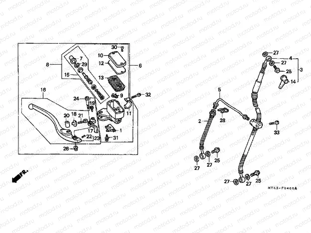 F-4 FRONT MASTER CYLINDER