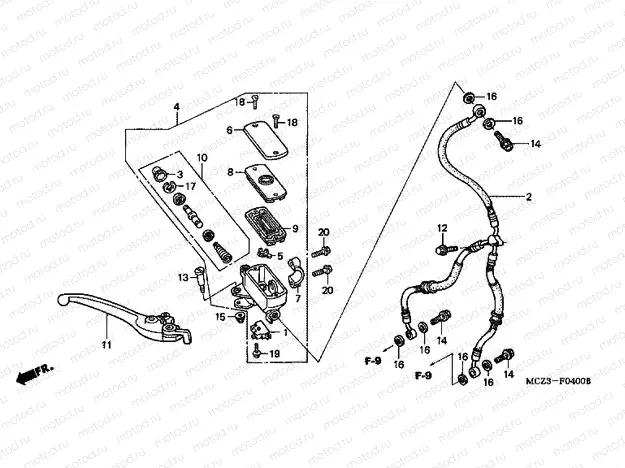 F-4 FRONT MASTER CYLINDER