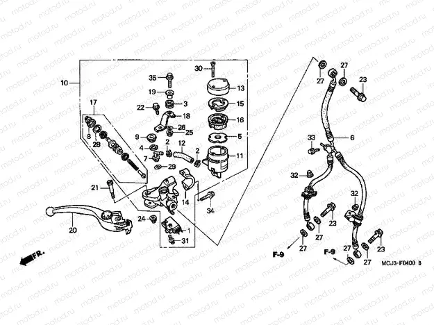 F-4 FRONT MASTER CYLINDER