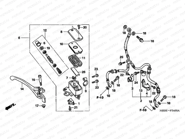 F-4 FRONT MASTER CYLINDER