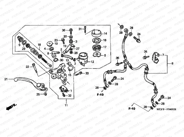 F-4 FRONT MASTER CYLINDER