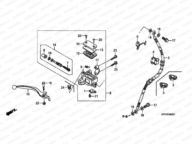 F-4 FRONT MASTER CYLINDER