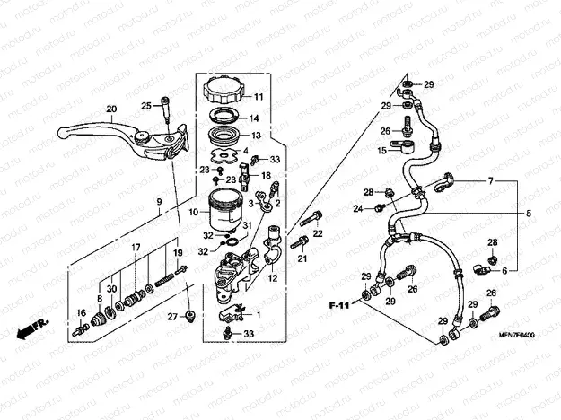 F-4 FRONT MASTER CYLINDER (CB1000R)