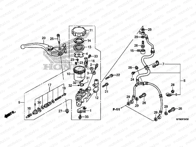 F-4 FRONT MASTER CYLINDER (CB1000R)