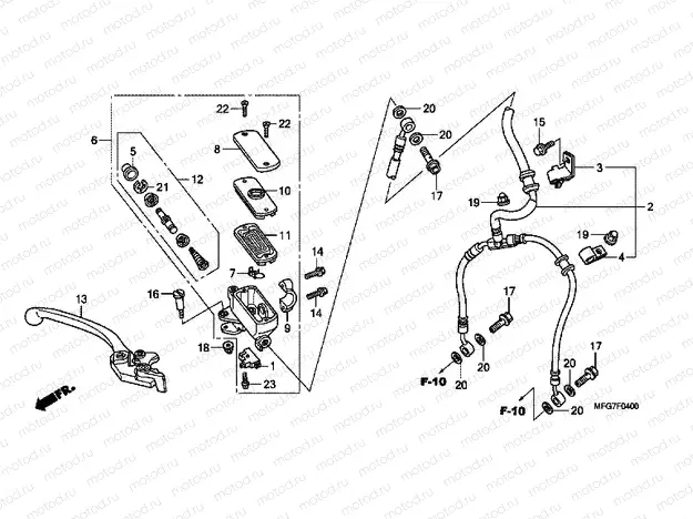 F-4 FRONT MASTER CYLINDER (CB600F / F3)