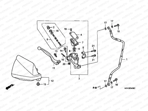 F-4 FRONT MASTER CYLINDER (CM)