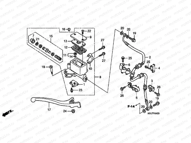 F-4 FRONT MASTER CYLINDER (FES125) (FES150)