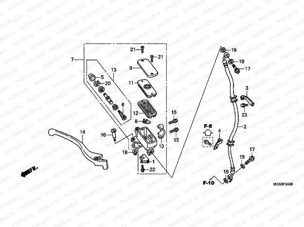 F-4 FRONT MASTER CYLINDER (NC700X)