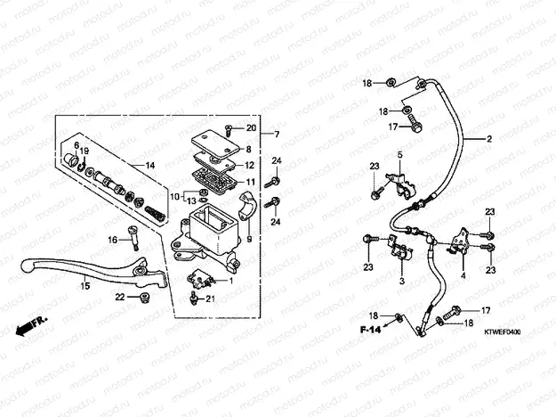 F-4 FRONT MASTER CYLINDER (SH300 / R)