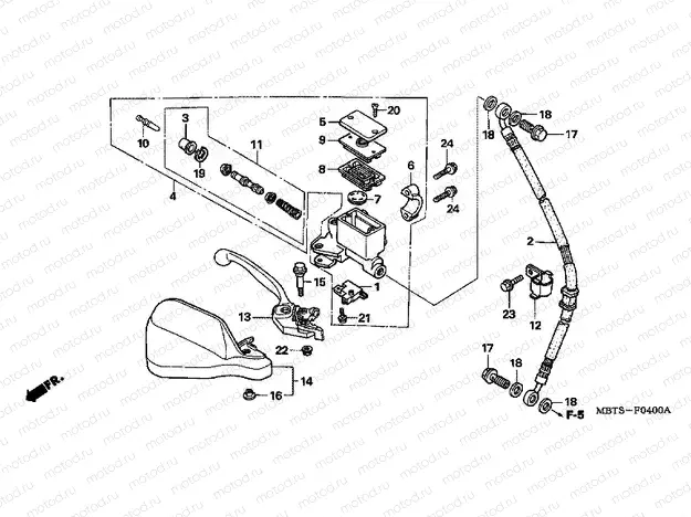 F-4 FRONT MASTER CYLINDER (XL1000V)