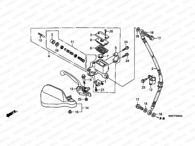 F-4 FRONT MASTER CYLINDER (XL1000V)