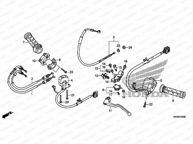 F-4 HANDLE LEVER / SWITCH / CABLE