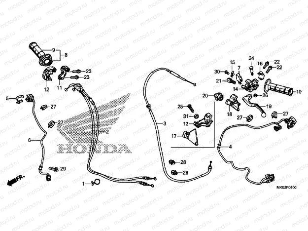 F-4 HANDLE LEVER / SWITCH / CABLE