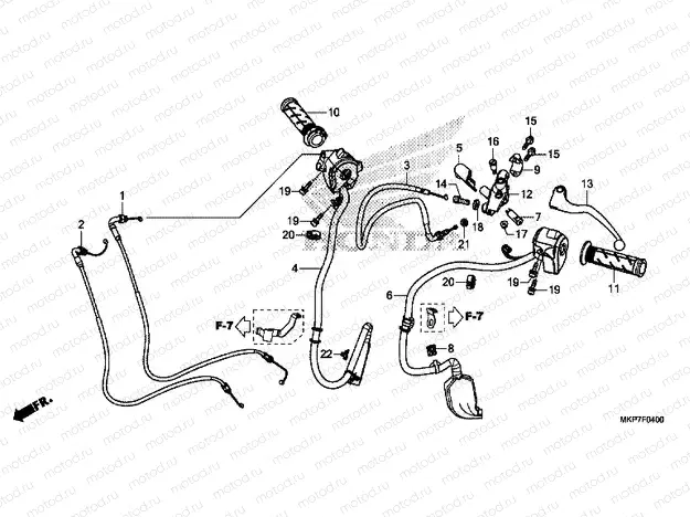 F-4 HANDLE LEVER & SWITCH & CABLE