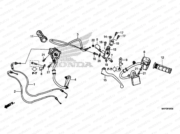 F-4 HANDLE LEVER & SWITCH & CABLE