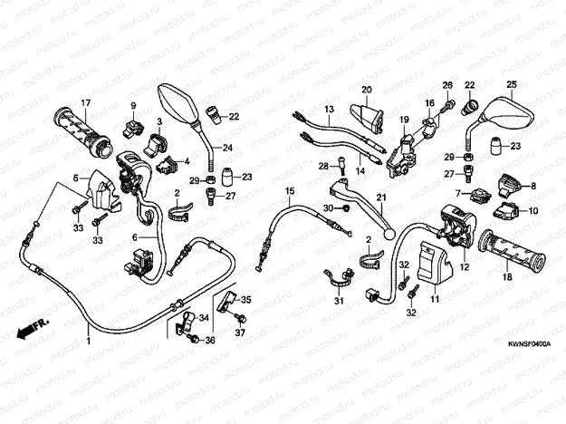 F-4 HANDLE LEVER / SWITCH / CABLE