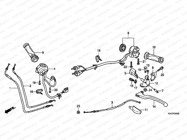 F-4 HANDLE LEVER / SWITCH / CABLE