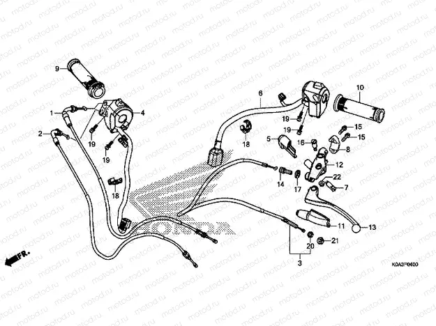F-4 HANDLE LEVER & SWITCH & CABLE