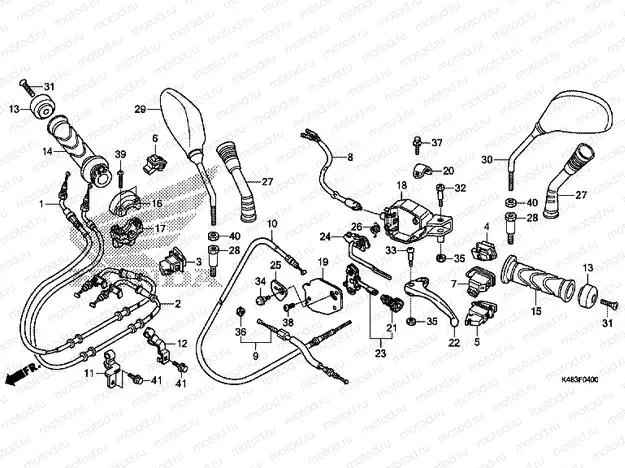 F-4 HANDLE LEVER / SWITCH / CABLE