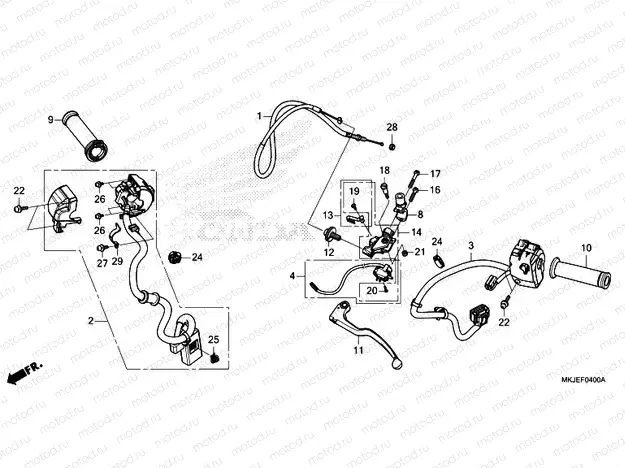 F-4 HANDLE LEVER/SWITCH/CABLE
