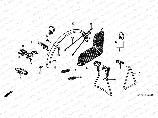 F-4 REAR FENDER / MAIN SHELF