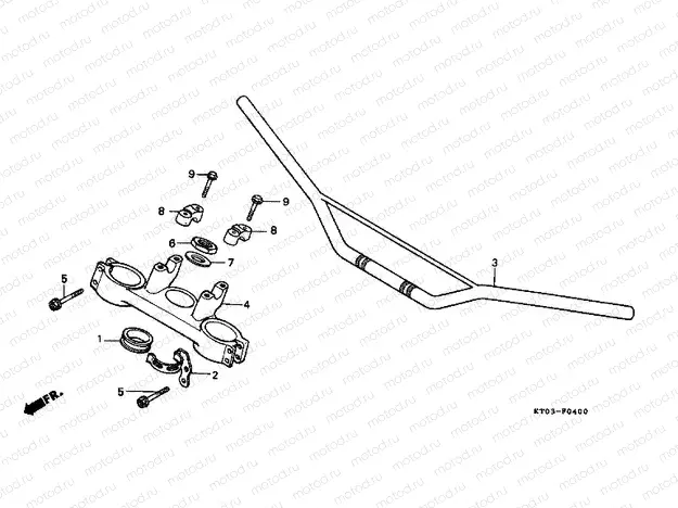 F-4 STEERING WHEEL PIPE / UPPER BRIDGE (1)