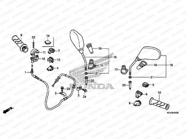 F-4 SWITCH / CABLE / MIRROR