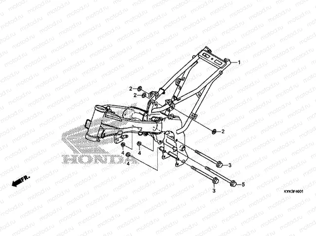 F-40-1 FRAME BODY (CRF110FK/L/M/N)