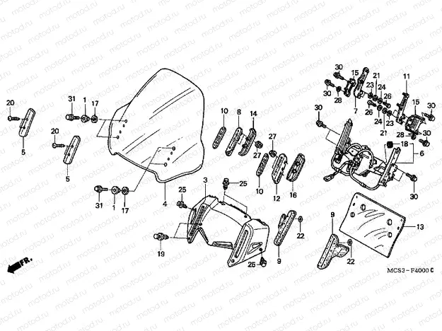 F-40 WINDSCREEN