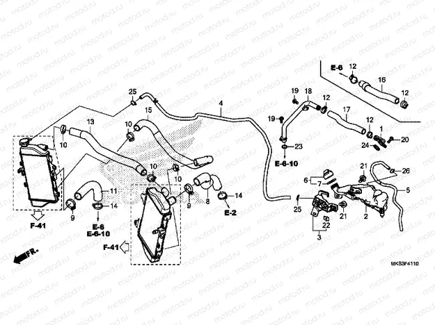F-41-10 RADIATOR HOSE & WATER PIPE