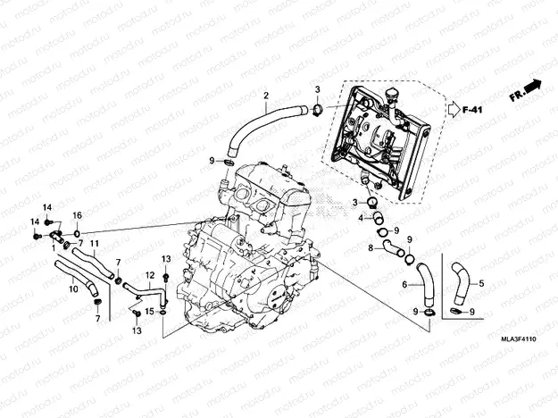 F-41-10 RADIATOR HOSE/WATER PIPE