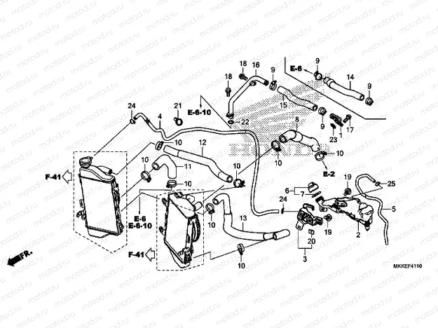 F-41-10 RADIATOR HOSE/WATER PIPE