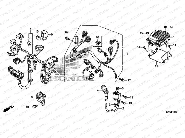 F-41-10 SUB HARNESS / IGNITION COIL