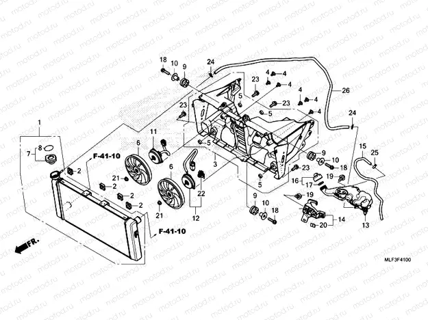 F-41 RADIATOR & RESERVE TANK