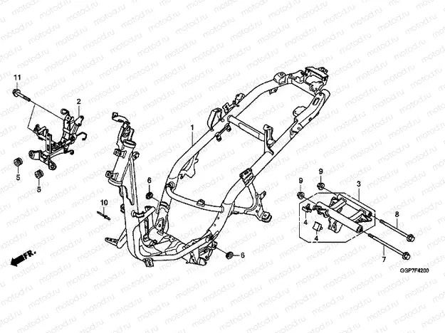 F-42 FRAME HOUSING (NSC50 / MPD / WH)