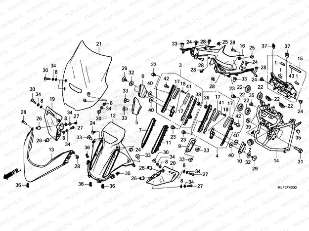 F-43 UPPER COWL & WINDSCREEN