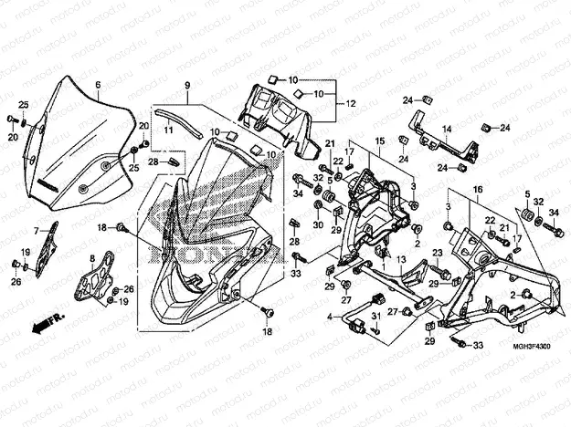 F-43 UPPER ENGINE HOUSING