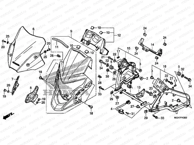 F-43 UPPER ENGINE HOUSING
