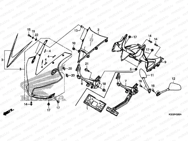F-43 UPPER ENGINE HOUSING