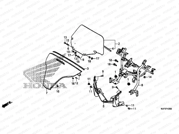 F-43 WINDSCREEN