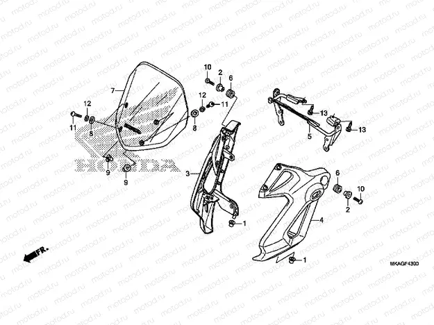 F-43 WINDSCREEN