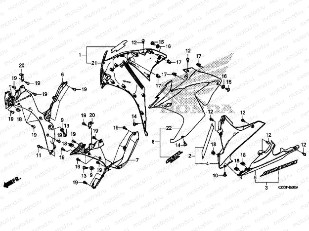 F-45 CENTER ENGINE / LOWER ENGINE