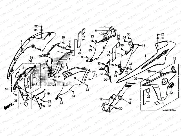F-45 CENTRAL ENGINE HOUSING