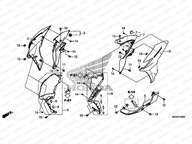 F-45 CENTRAL ENGINE HOUSING