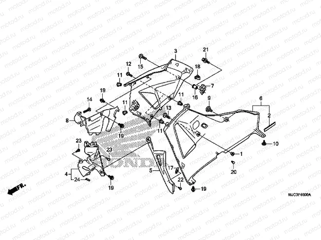 F-46 CENTER ENGINE / LOWER ENGINE (R)