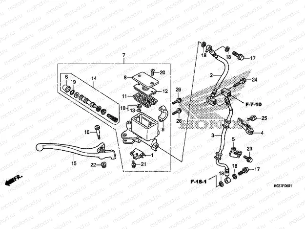 F-5-1 FRONT BRAKE MASTER CYLINDER (ABS)