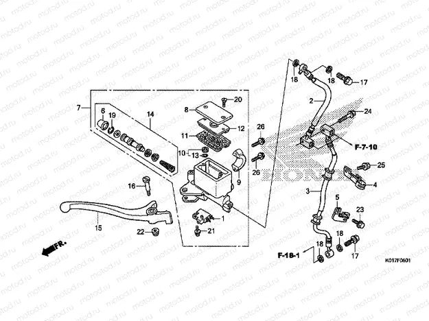 F-5-1 FRONT BRAKE MASTER CYLINDER (SH125A, AD / SH150A, AD)